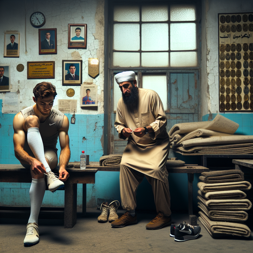 Azərbaycan idmançısı köhnə zalda məşq edir, uğur və çətinlikləri gerçək əks etdirir